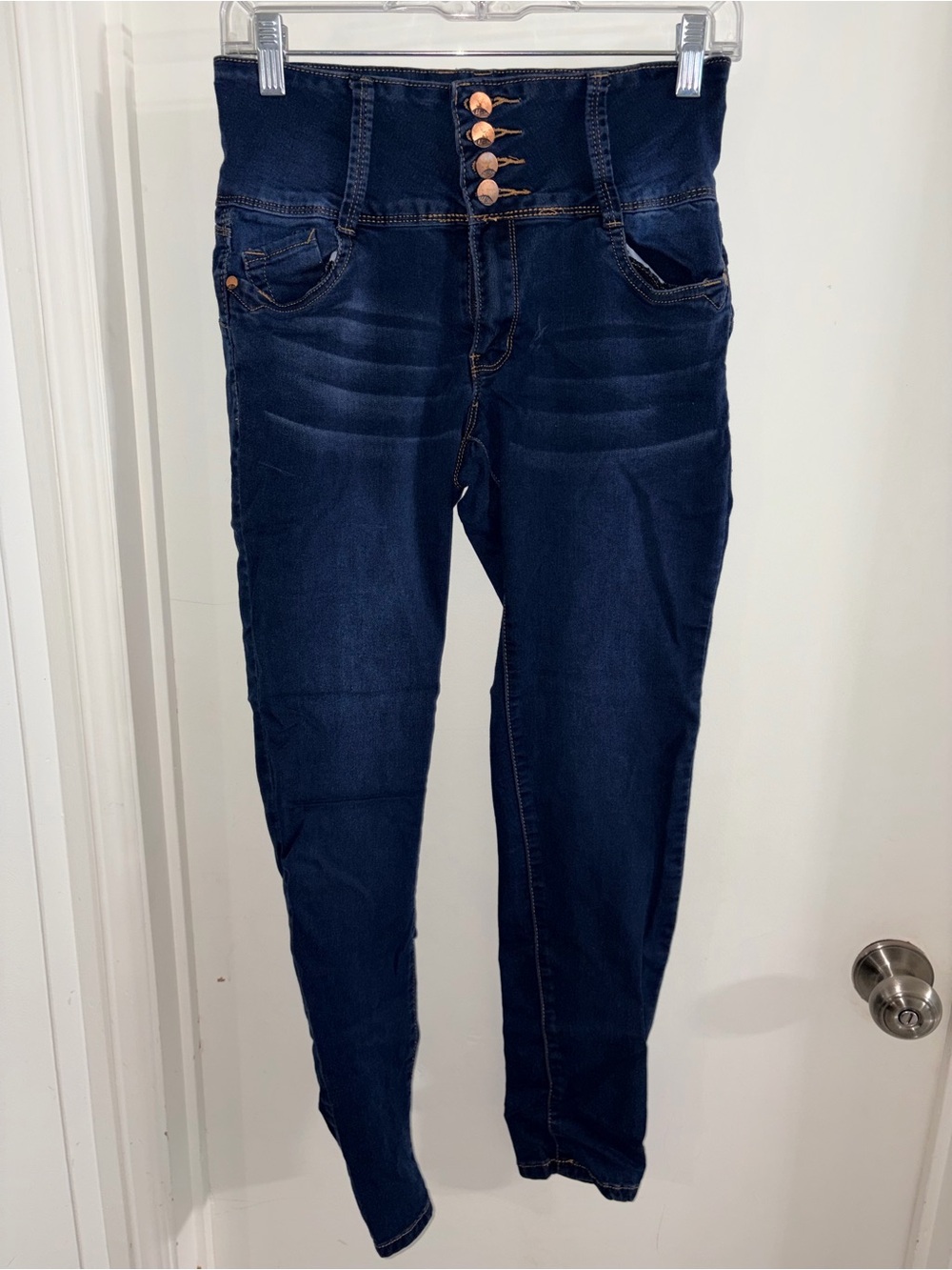 High-Waisted Dark Blue Women’s Jeans